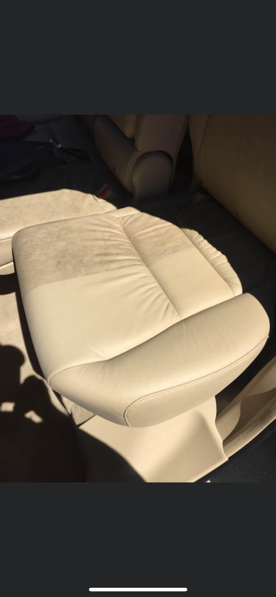 Leather Seat Cleaning — Side by Side