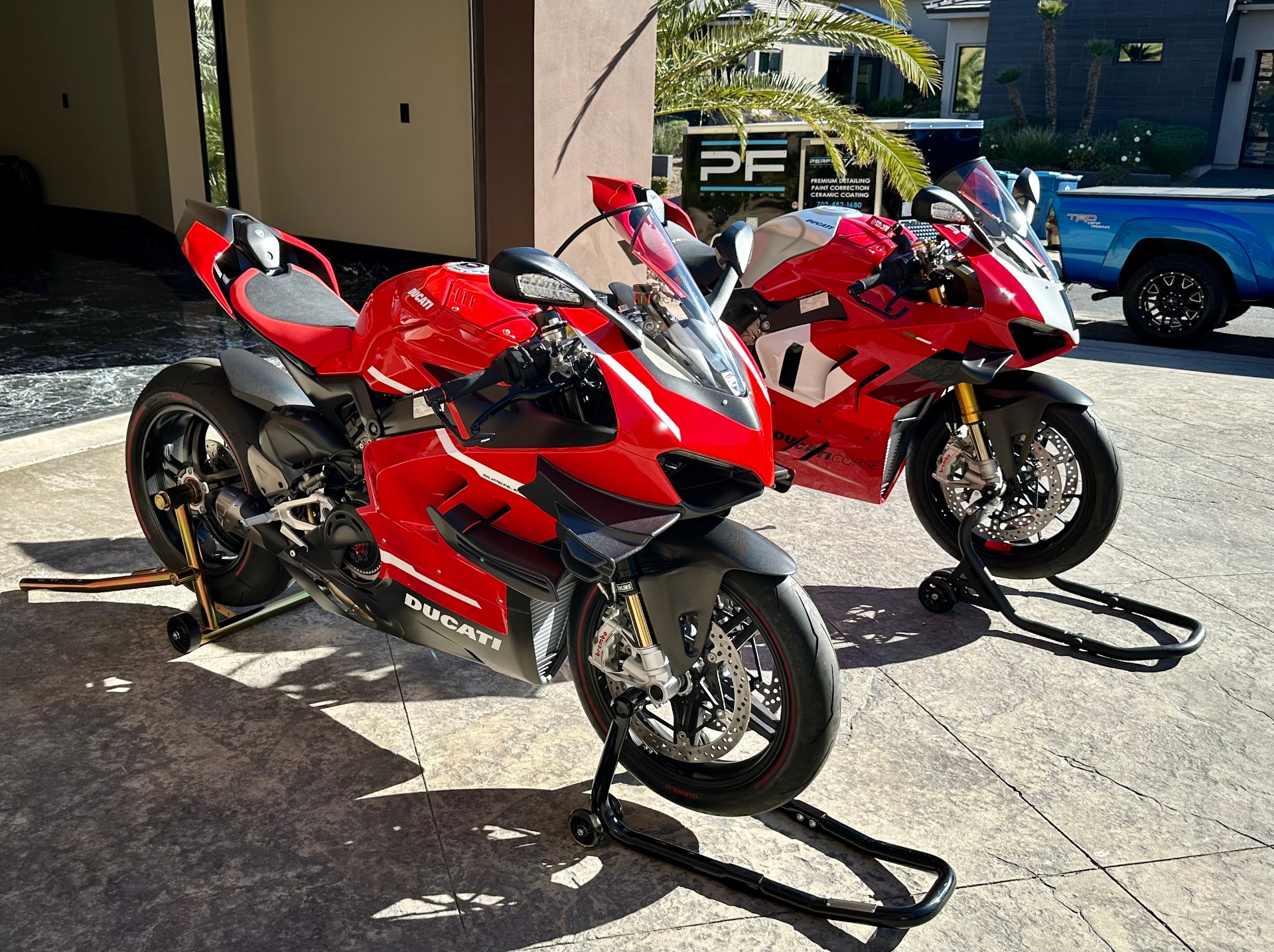 Ducati Panigale V4 — Motorcycle Detail — Hand Wash detailing result in Las Vegas