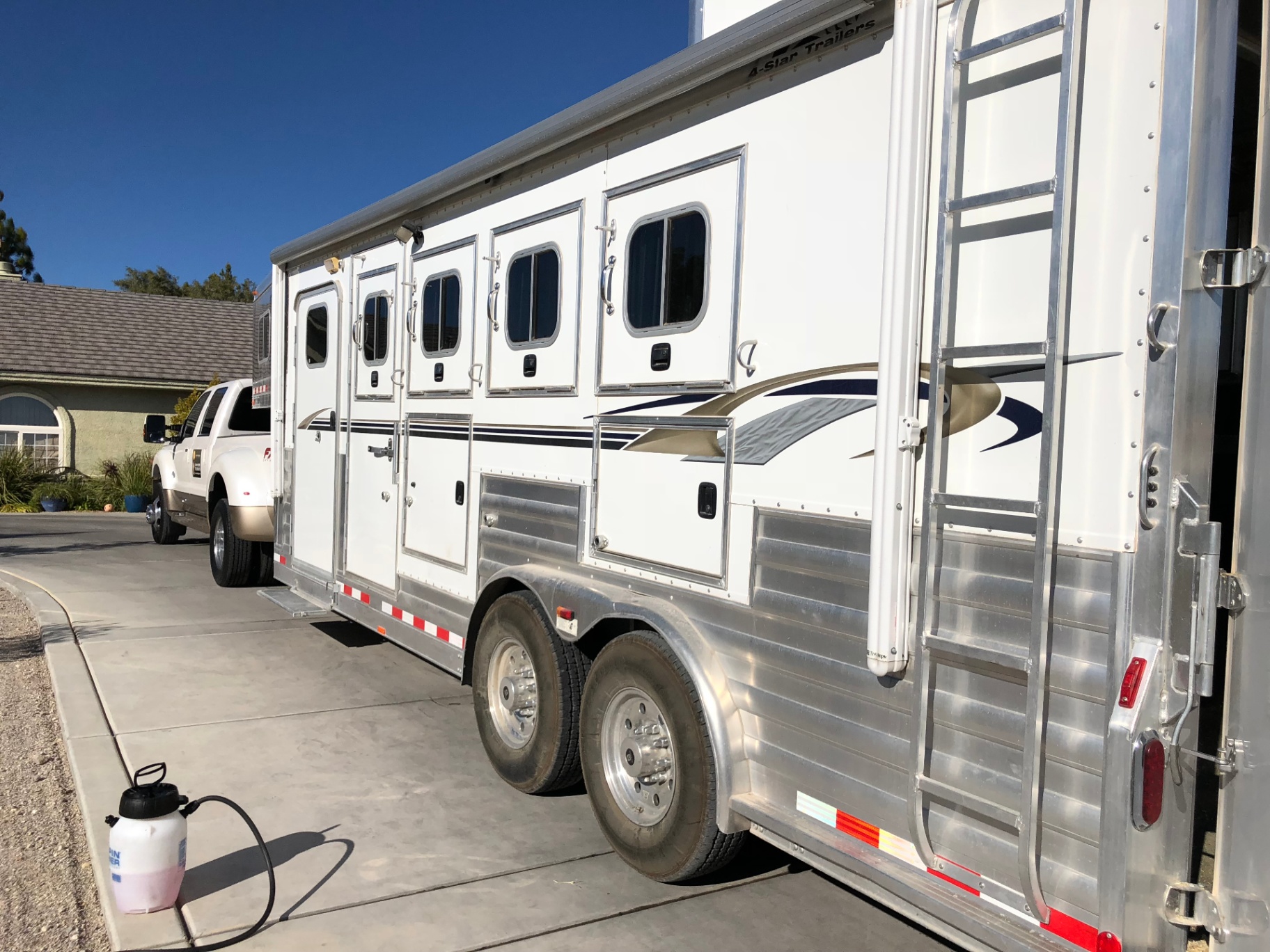 Horse Trailer — Before — Hand Wash detailing result in Las Vegas