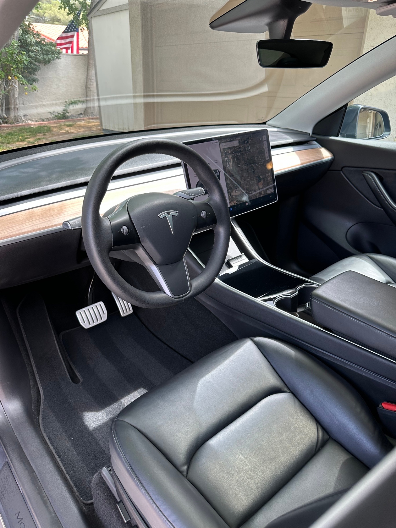 Tesla Interior — Front Cabin Detail — Interior detailing result in Las Vegas