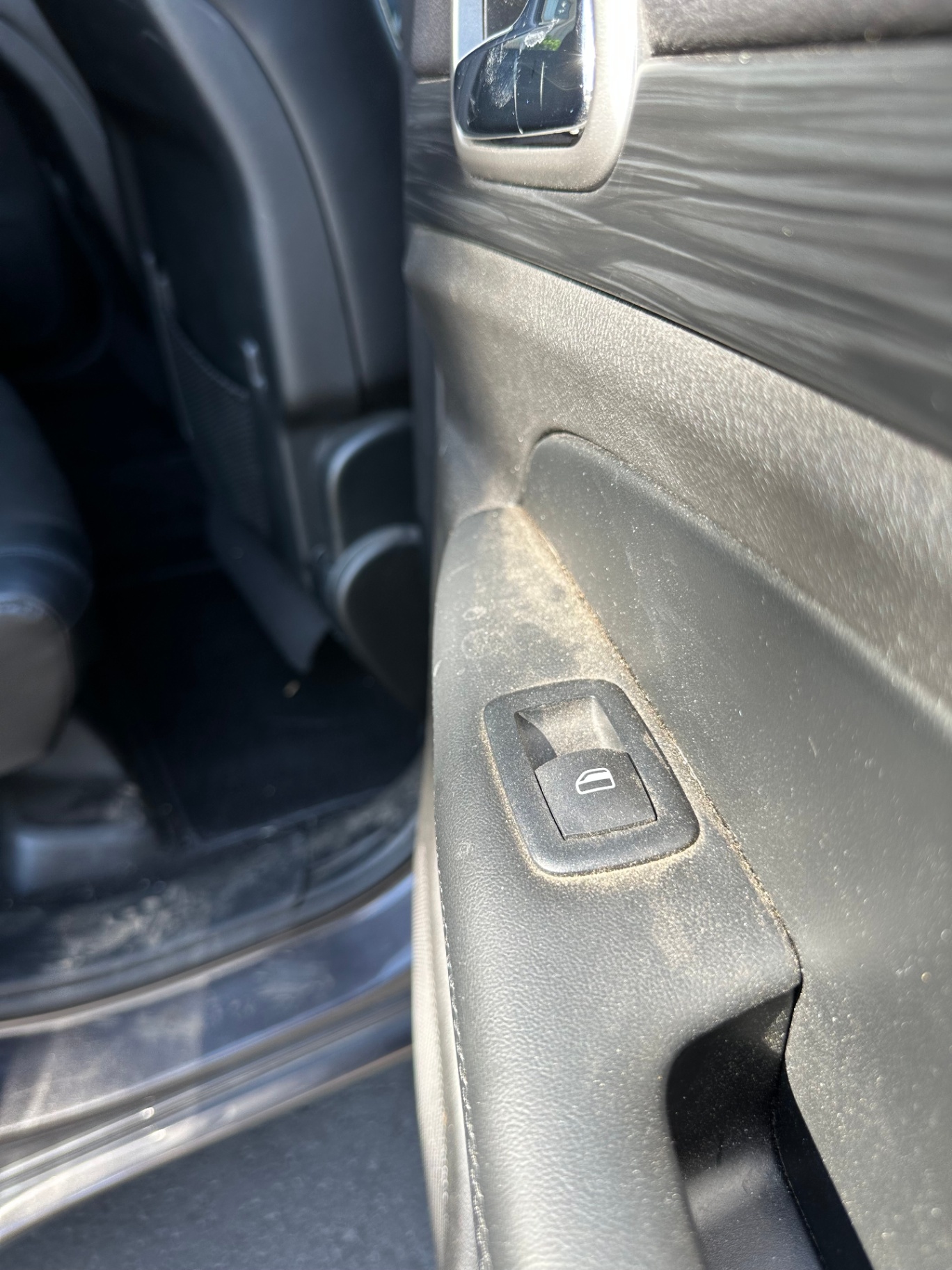 Jeep Door Panel — Before — Interior detailing result in Las Vegas