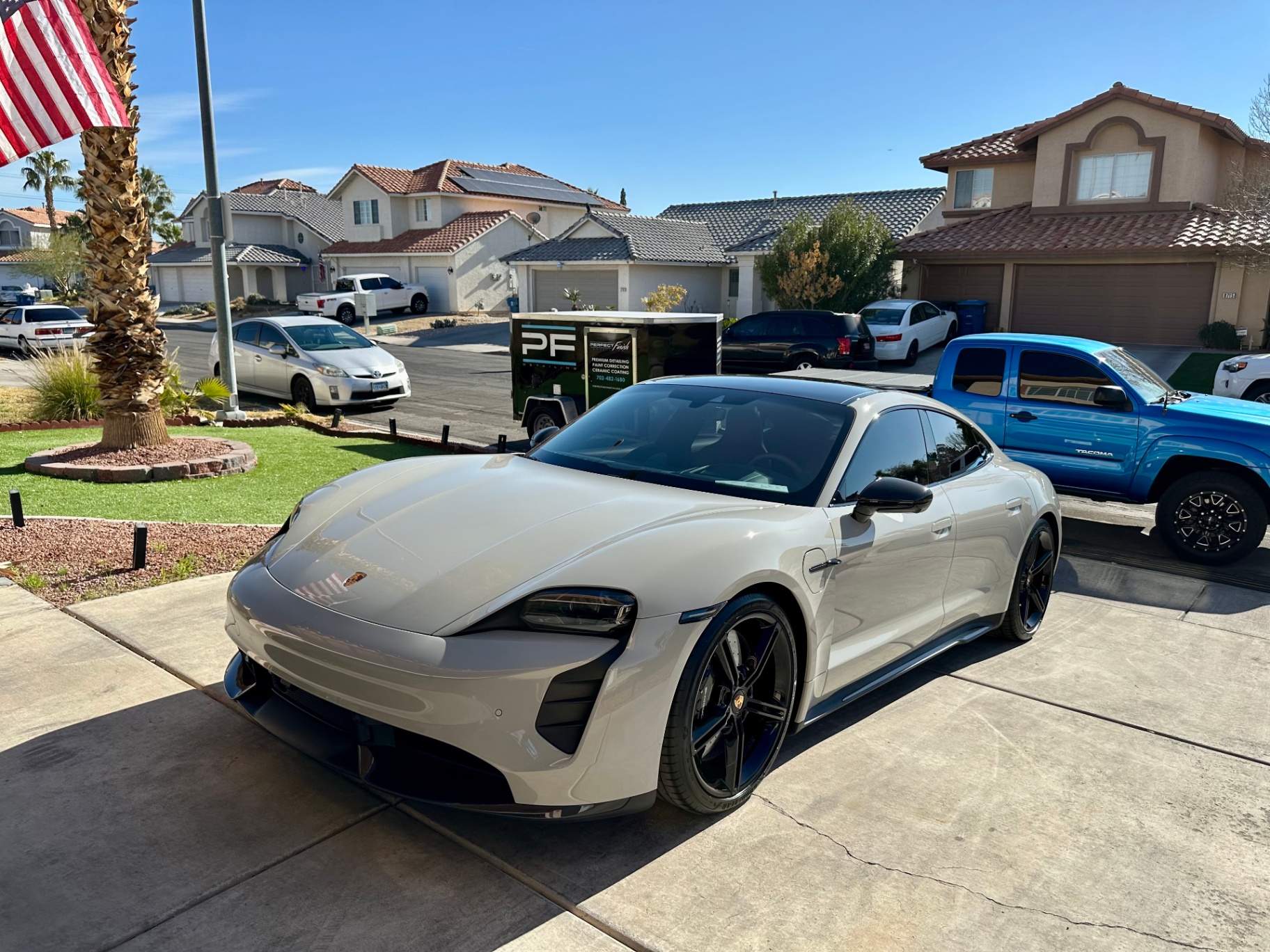 Porsche Taycan — Hand Wash — Hand Wash detailing result in Las Vegas