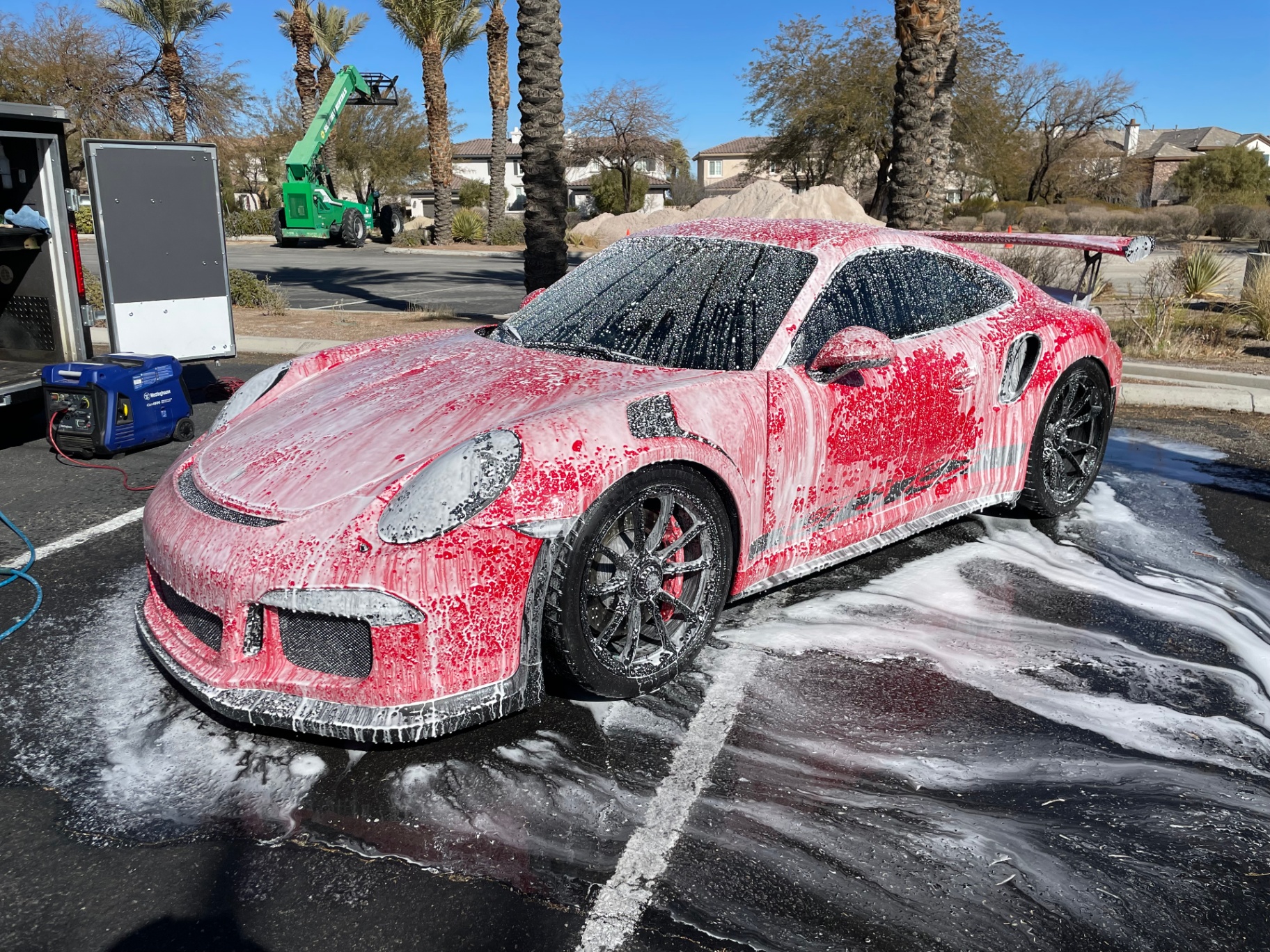 Porsche 911 GT3 RS — Foam Wash — Hand Wash detailing result in Las Vegas