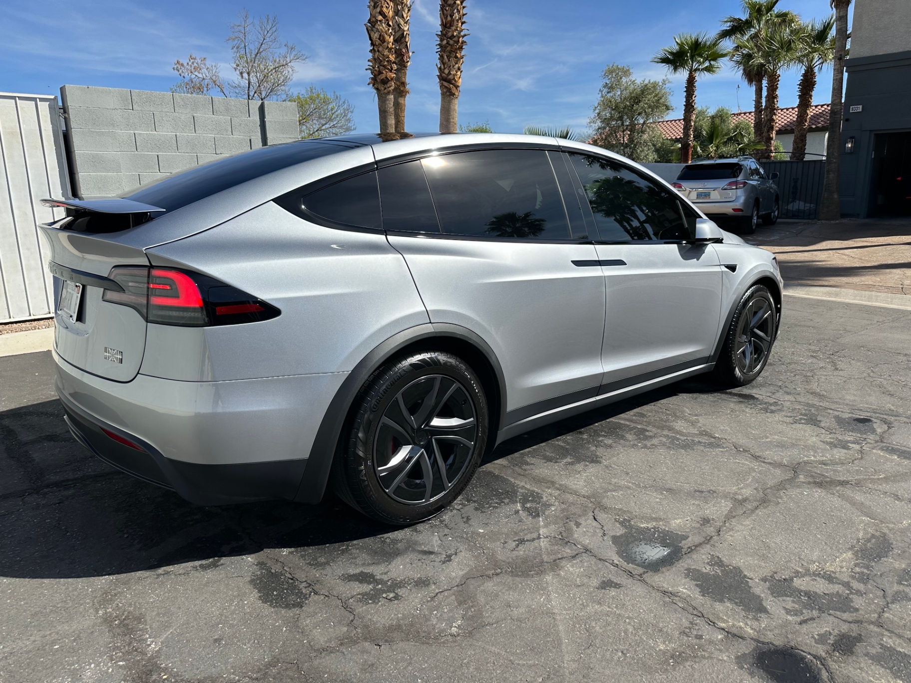 Tesla Model X — Rear Profile — Hand Wash detailing result in Las Vegas