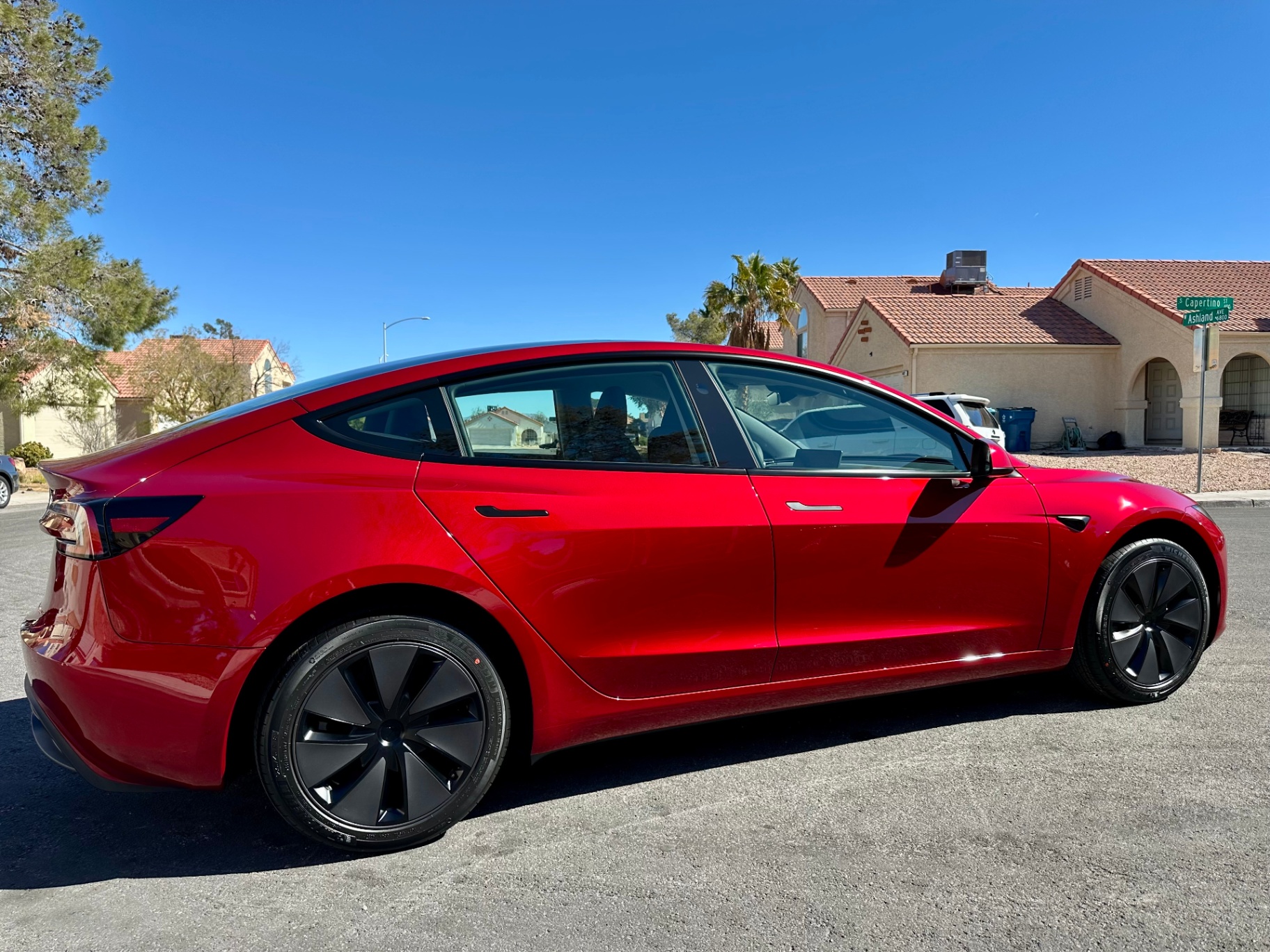 Tesla Model 3 — Side Profile — Hand Wash detailing result in Las Vegas