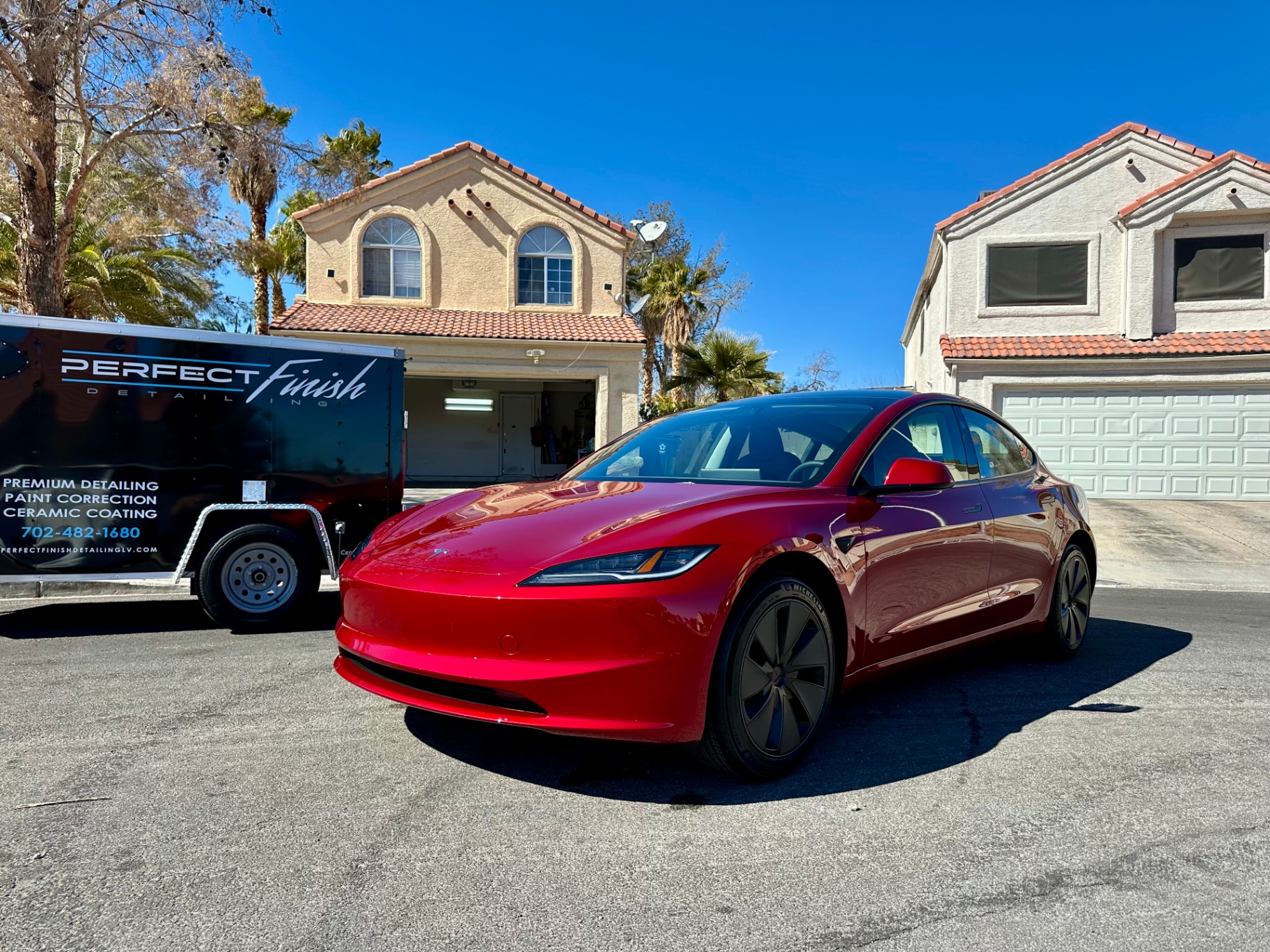 Tesla Model 3 — Hand Wash — Hand Wash detailing result in Las Vegas
