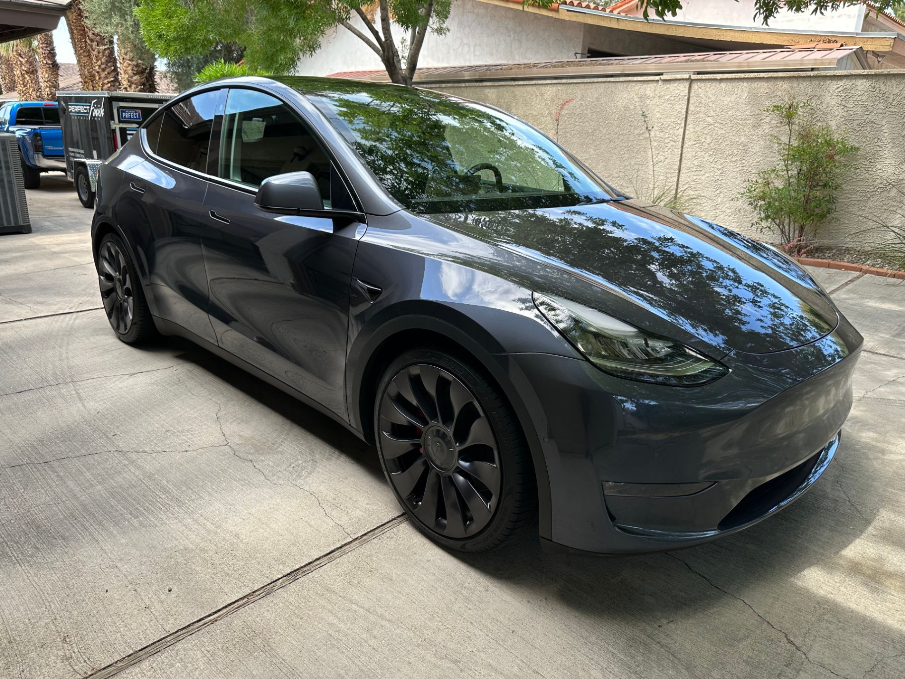 Tesla Model Y Performance — Exterior Wash — Hand Wash detailing result in Las Vegas