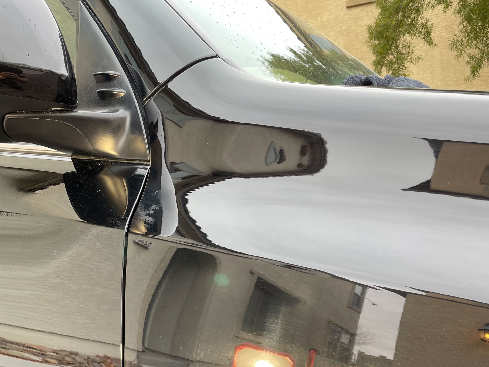 black pickup truck side mirror paint correction perfect finish detailing las vegas nv
