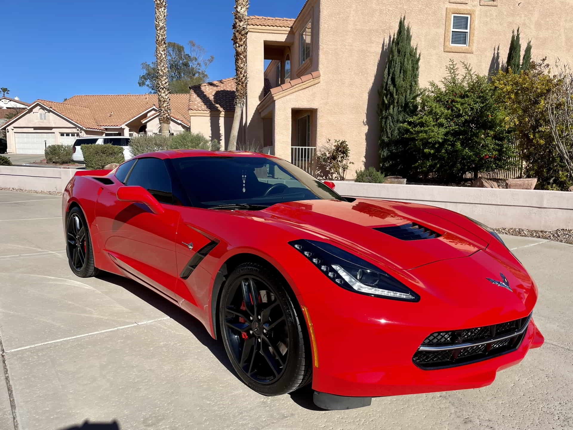 red sport car full ceramic coating perfect finish detailing las vegas